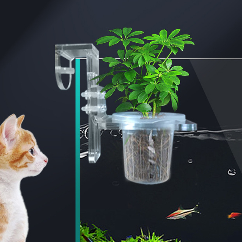 Aquarium Fish Pot - Aquarium Pflanzbecher Hydrokultur Stützkorb Wasser Gras