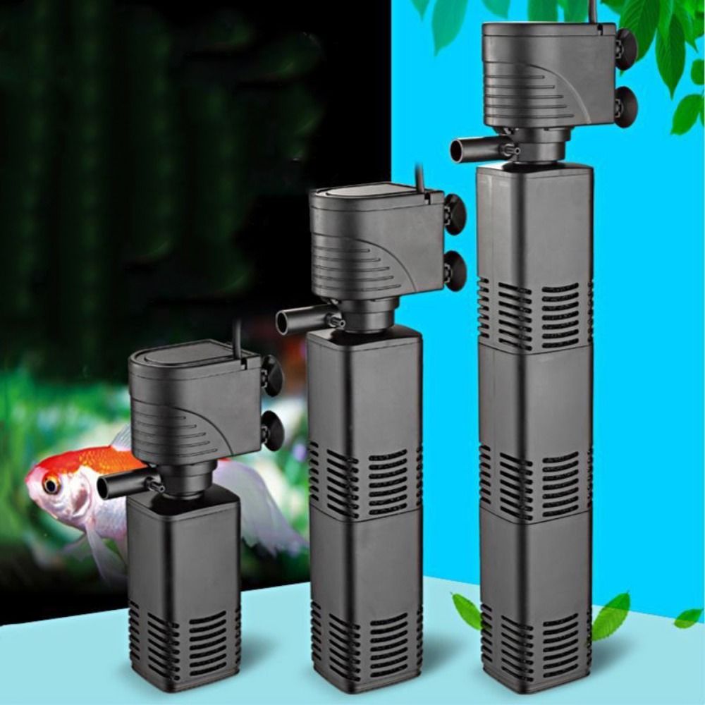 Fish Tank Filter Aquarium - 3-in-1-Aquariumfilter aus Kunststoff, 4/6/12/20/30 W, erhöht