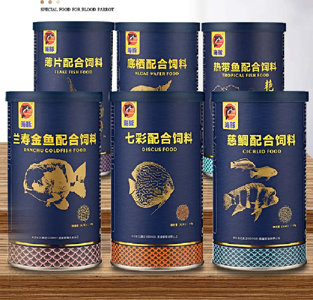 Fish Food Flake - c40g-180g Flasche Zier-Zichlid-Pellets Goldfisch Karpfen Guppies