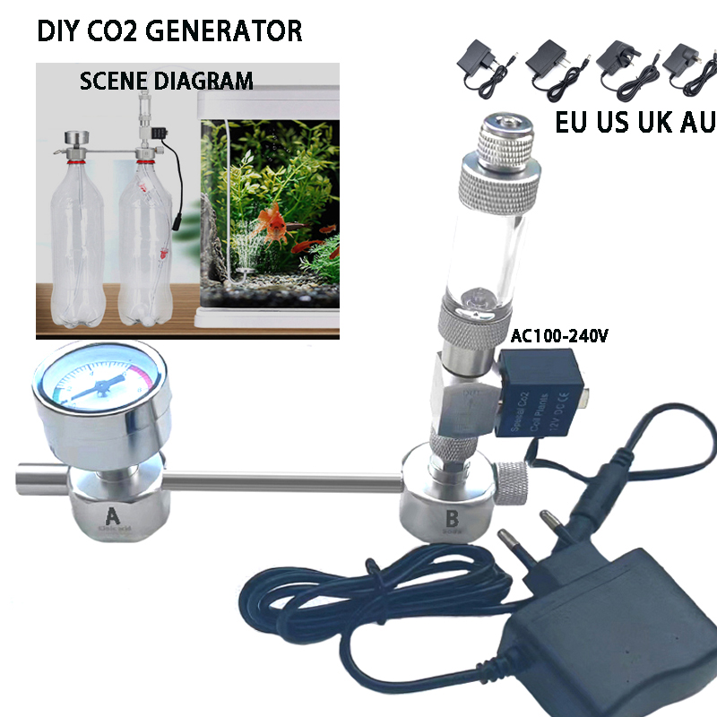 Co2 Diffuser Planted - Aquarium DIY CO2-Generator-System-Kit, CO2-Generator, Blasenzähler-Diffusor mit