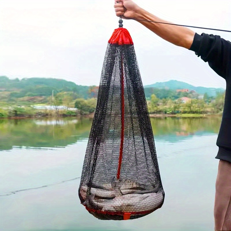 Fish Net Handle - Nylon-Fischernetztasche – Tragbare Fischsammel- und Schnorchelausrüstung,