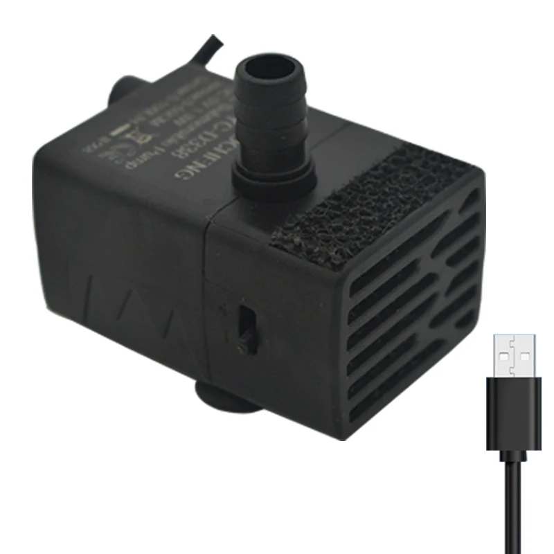 Aquarium Fish Care - USB-Aquarium-Tauchpumpe, 5V 5W Mini Einstellbare Durchflussfilterpumpe,