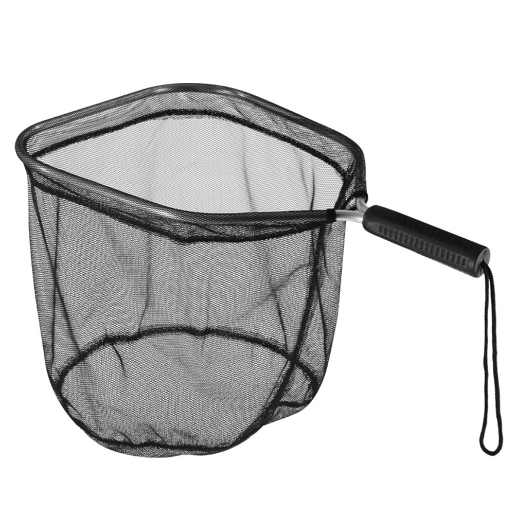 Fish Net Handle - Aluminium-Fischkescher, 30/35 cm, tragbar, rund, quadratisches