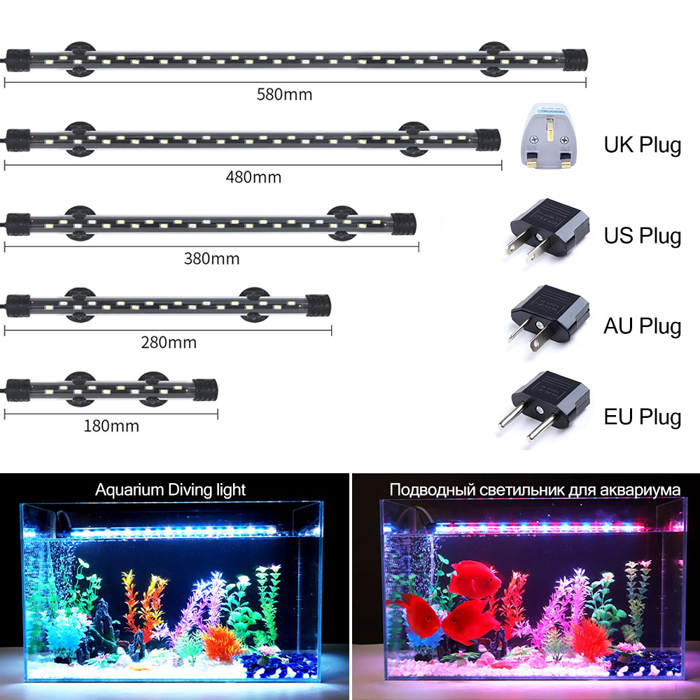 Aquarium Fish Enrichment - 90-260V Aquarium Licht LED Wasserdichte Aquarium