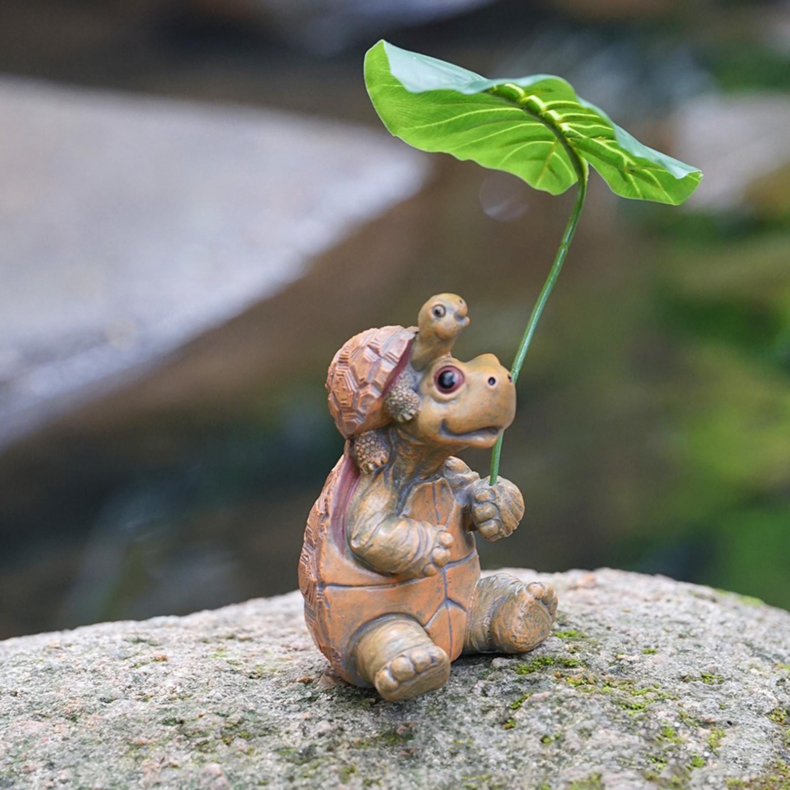 Aquarium Fish Pot - Schildkrötenfigur, Aquarium-Dekoration, Meeresschildkröten-Statue, Harz-Aquariumtier, Schildkröte für